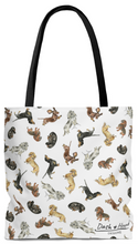 Load image into Gallery viewer, Dachshund Tote Bag - White