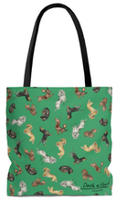 Load image into Gallery viewer, Dachshund Tote Bag - Green