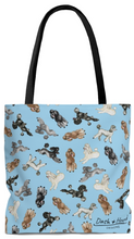Load image into Gallery viewer, Poodle Tote Bag - Light Blue