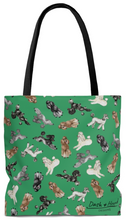 Load image into Gallery viewer, Poodle Tote Bag - Green