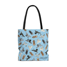 Load image into Gallery viewer, Poodle Tote Bag - Light Blue