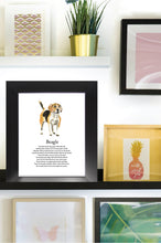 Load image into Gallery viewer, Beagle Poem Print (Frame Not Included)