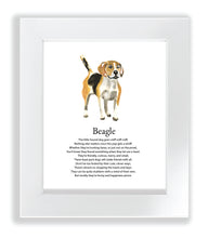Load image into Gallery viewer, Beagle Poem Print (Frame Not Included)