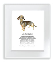 Load image into Gallery viewer, Dachshund Poem Print (Frame Not Included)