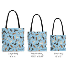 Load image into Gallery viewer, Poodle Tote Bag - Light Blue