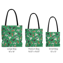 Load image into Gallery viewer, Poodle Tote Bag - Green