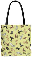 Load image into Gallery viewer, Dachshund Tote Bag - Yellow
