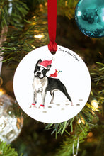 Load image into Gallery viewer, Boston Terrier Aluminum Ornament
