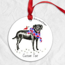 Load image into Gallery viewer, Black Lab Aluminum Ornament
