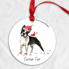 Load image into Gallery viewer, Boston Terrier Aluminum Ornament
