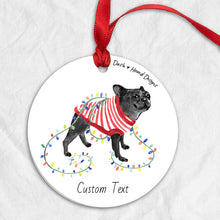 Load image into Gallery viewer, French Bulldog Aluminum Ornament (Black)

