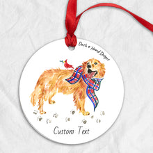 Load image into Gallery viewer, Golden Retriever Aluminum Ornament
