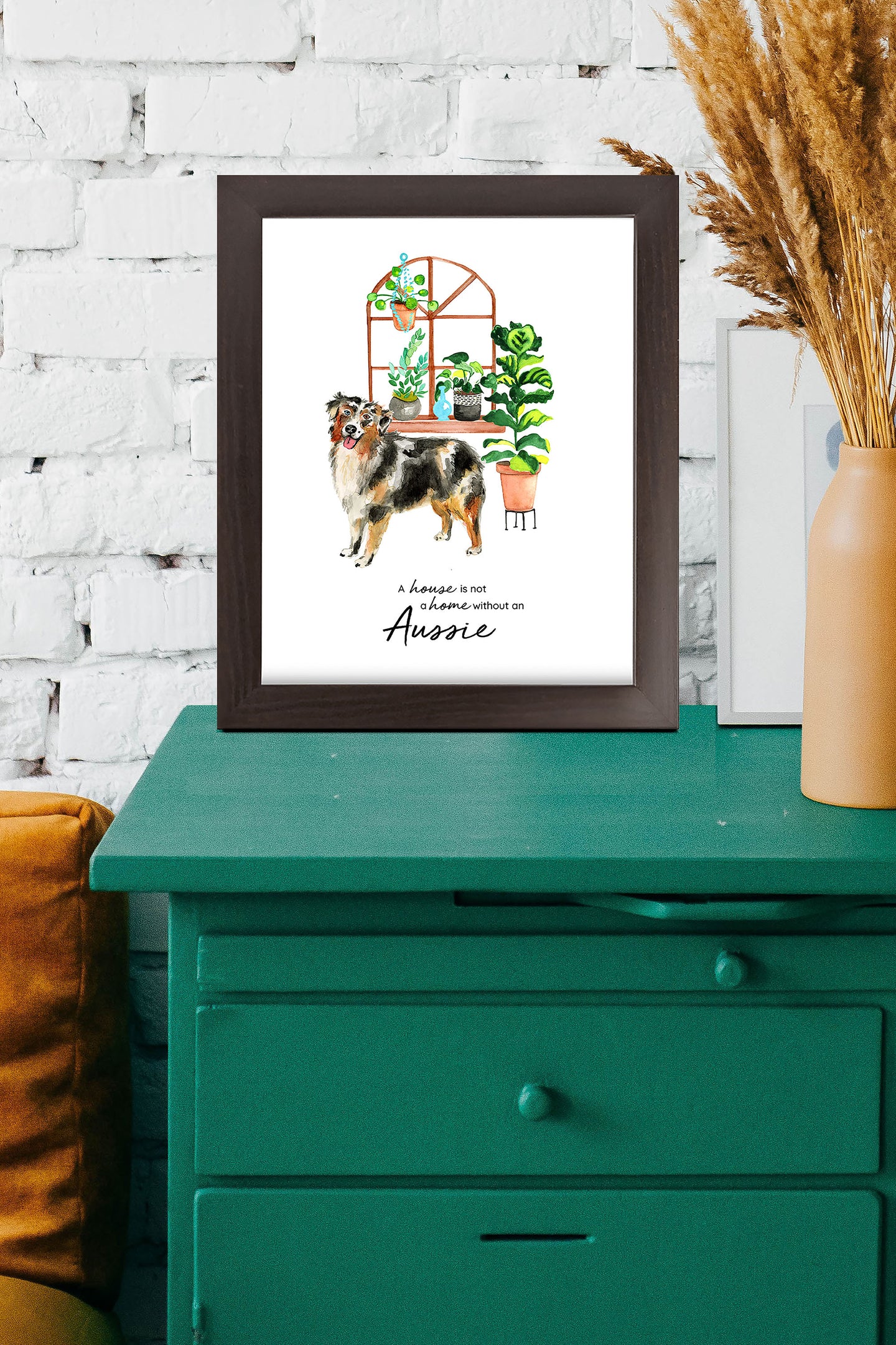 Australian Shepherd Home Print (Frame Not Included)