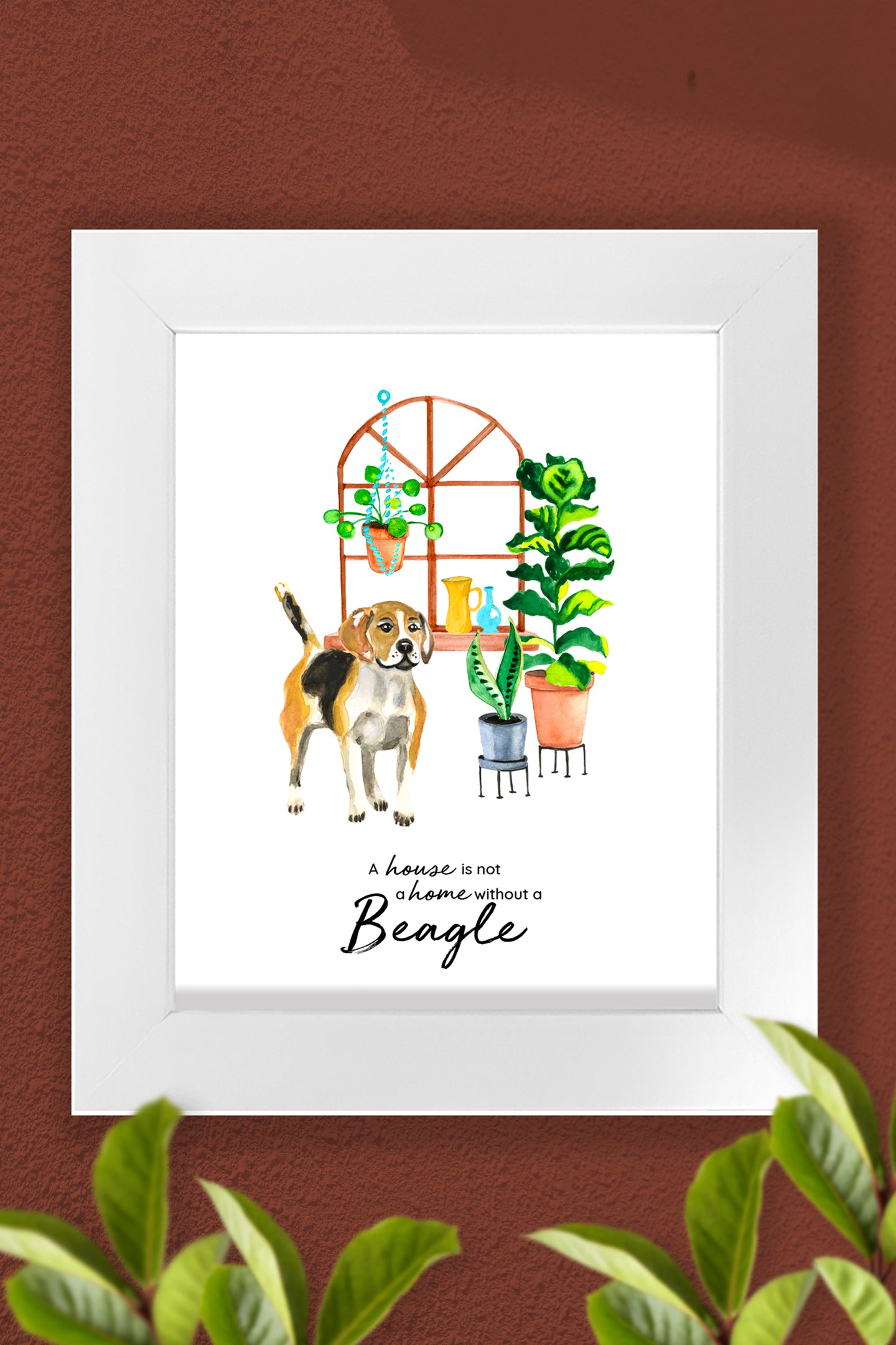 Beagle Home Print (Frame Not Included)