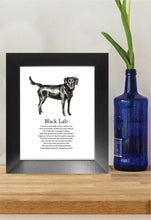 Load image into Gallery viewer, Black Lab Poem Print (Frame Not Included)
