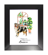Load image into Gallery viewer, Australian Shepherd Plant Print (Frame Not Included)
