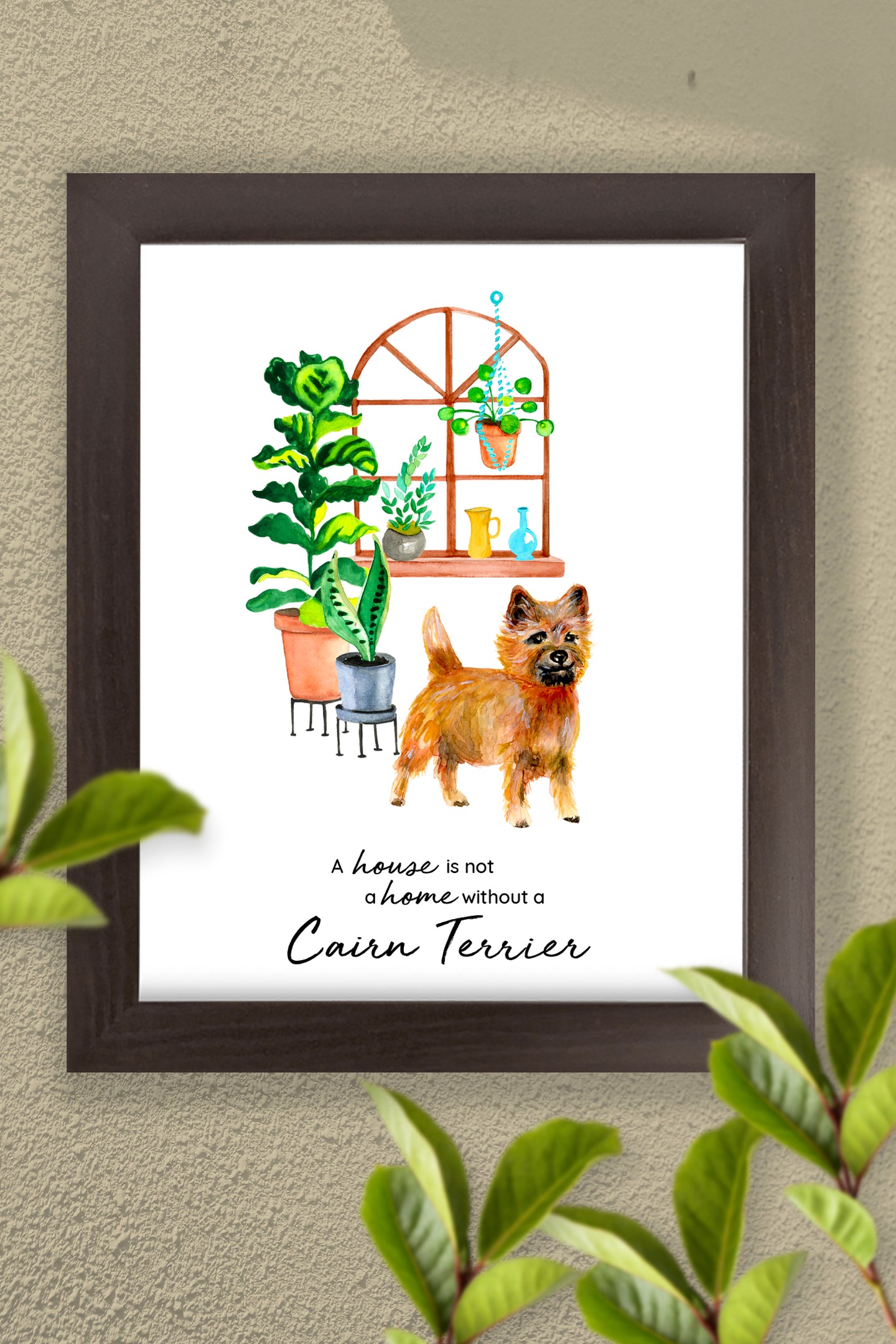 Cairn Terrier Home Print (Frame Not Included)