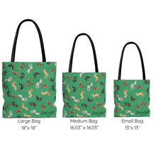 Load image into Gallery viewer, Dachshund Tote Bag - Green
