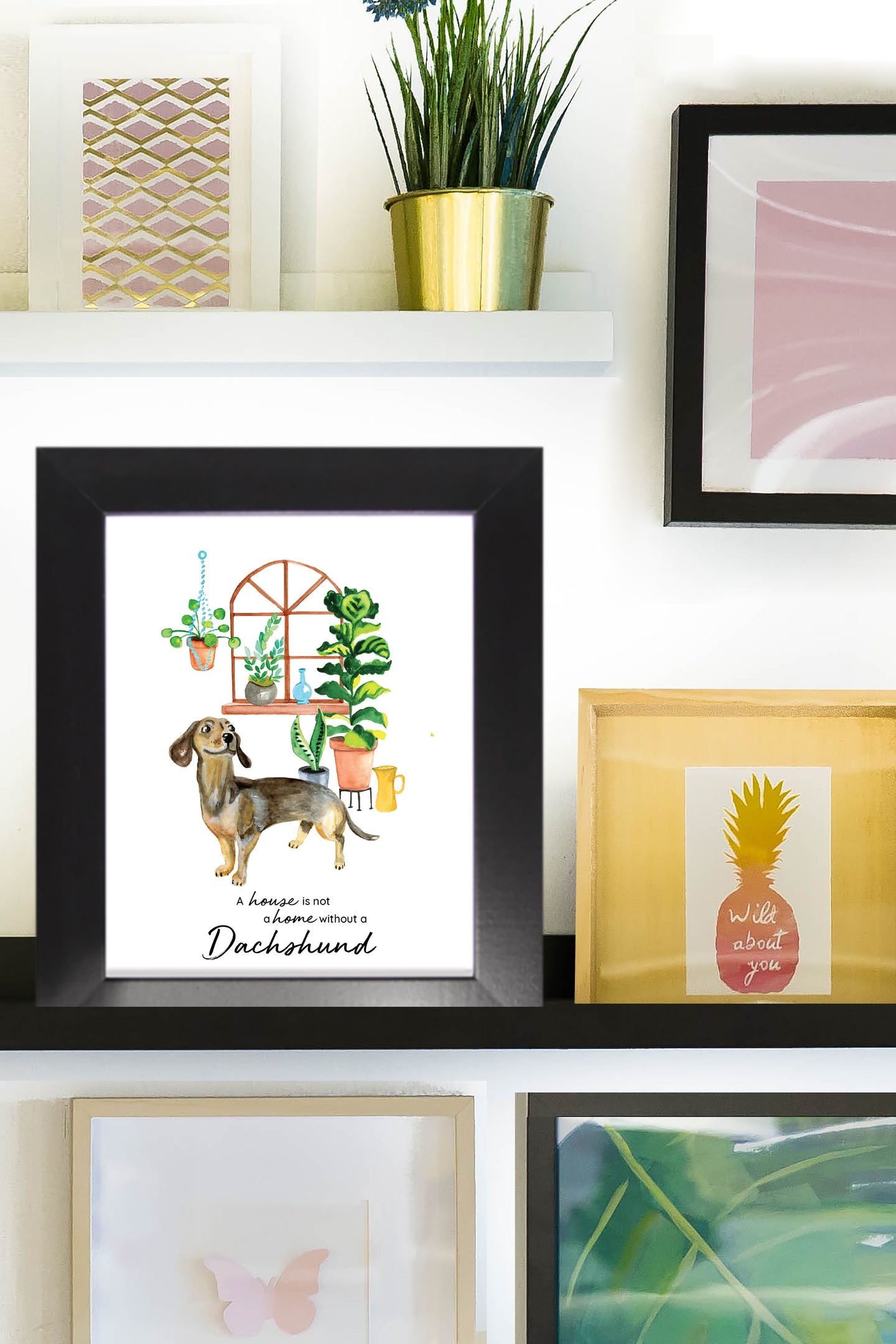 Dachshund Home Print (Frame Not Included)