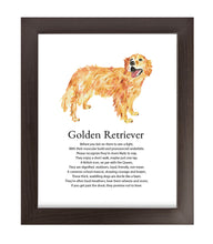 Load image into Gallery viewer, Golden Retriever and Poem Print
