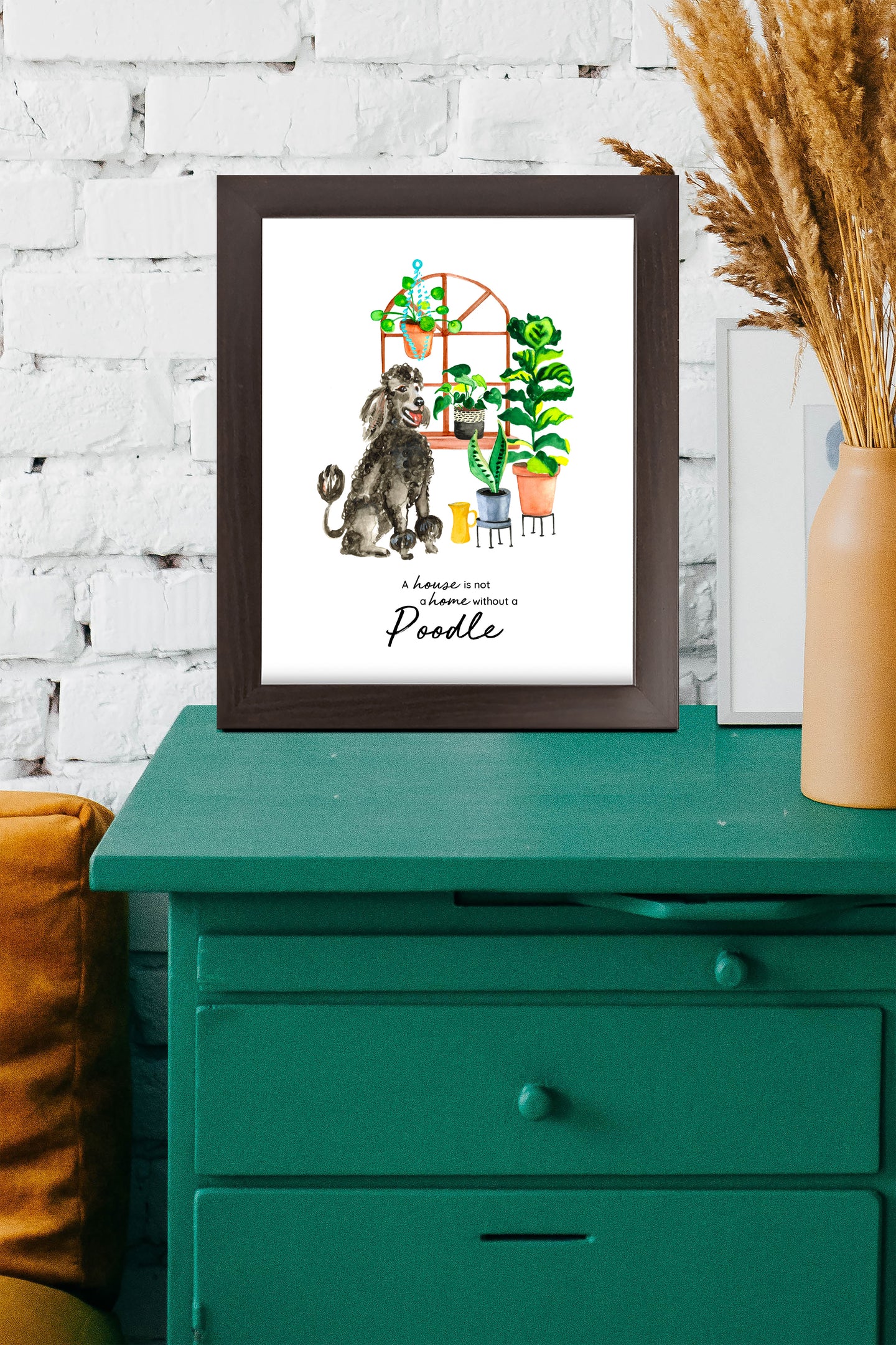 Poodle Home Print (Frame Not Included)